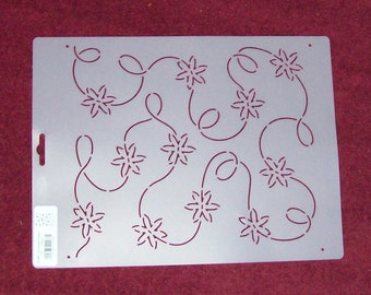 9.75" Let it Snow Stipple Quilt Stencil (EL466)