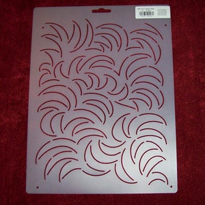 8" Fern & Feather Background Quilt Stencil Stipple (QC# QD6)