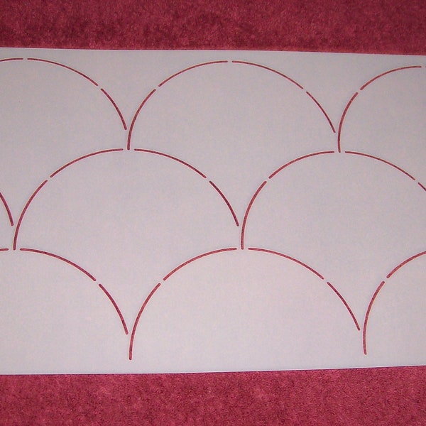 5" Clamshell Background Quilt Stencil (1114)