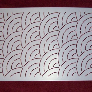 8" x 18" Overall Arches Quilt Stencil Stipple (W1012)