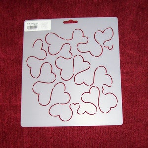 7.5" Heart Stipple Quilt Stencil (QC# EL44)