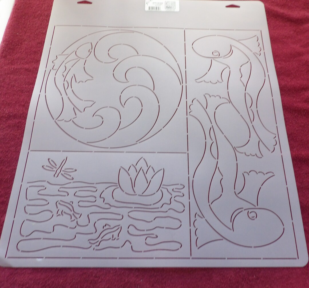 17 X 20 Koi Pond Quilt Stencils PC1919W Etsy