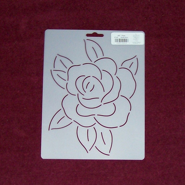 6" x 8" Rose Quilt Stencil (QC# 404)