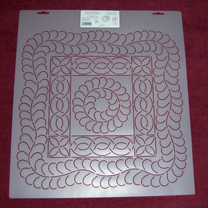 16"  Feathered Mini Wholecloth Quilt Stencil (QC# SN40)