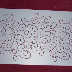 5.5" Rows Seamless Overall Quilt Stencil Stipple (QC# SAM301)