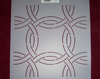 9" Wedding Ring Quilt Stencil (QC# DAY8)