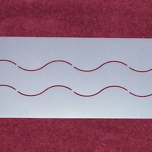 3/4" Wavy Lines Border Quilt Stencil (509)