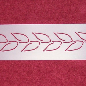 1.5" Simple Leaf Border Quilt Stencil (BJ11)