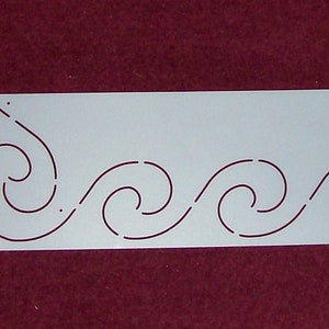 2" Wave Border & Corner Quilt Stencil (119)