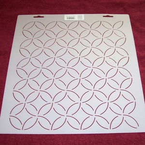 2.5" Connected Cloisonne Stipple Quilt Stencil (BS240) Overall 14" x 13" Circles