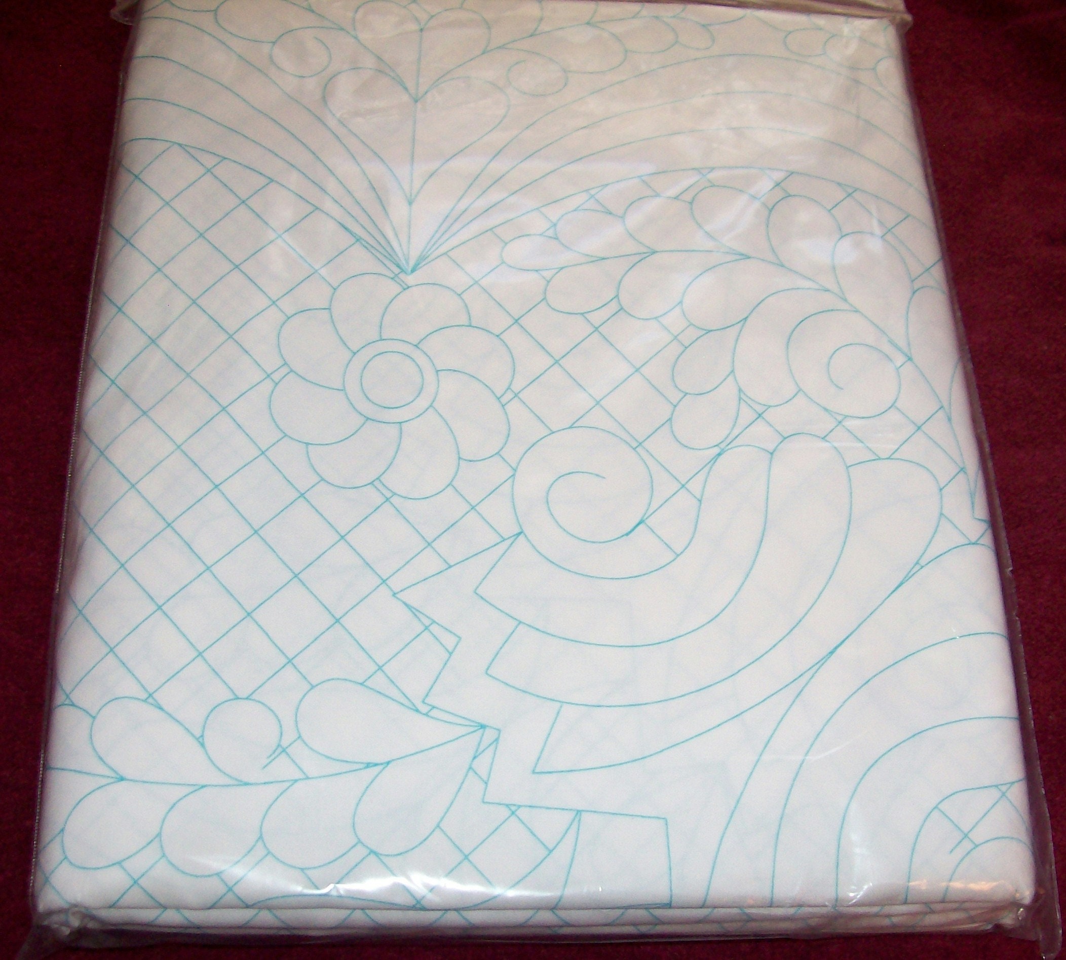 Preprinted Wholecloth Quilt Top Welsh Beauty Full/queen White Etsy