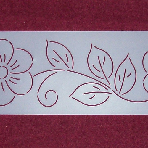 4 X 15 Flower Border Quilt Stencil 563 Etsy