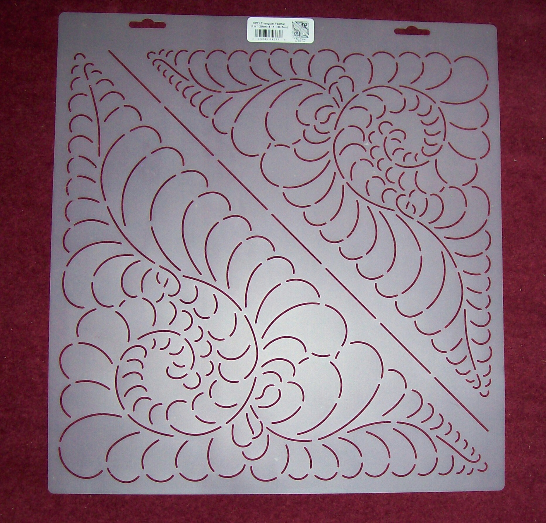 Twirly Feathers - Block - Stencil  Feather stencil, Stencils, Machine  quilting