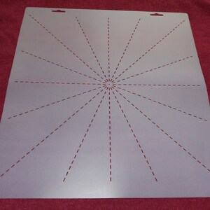 15" x 16" Radiating Lines Quilt Stencil