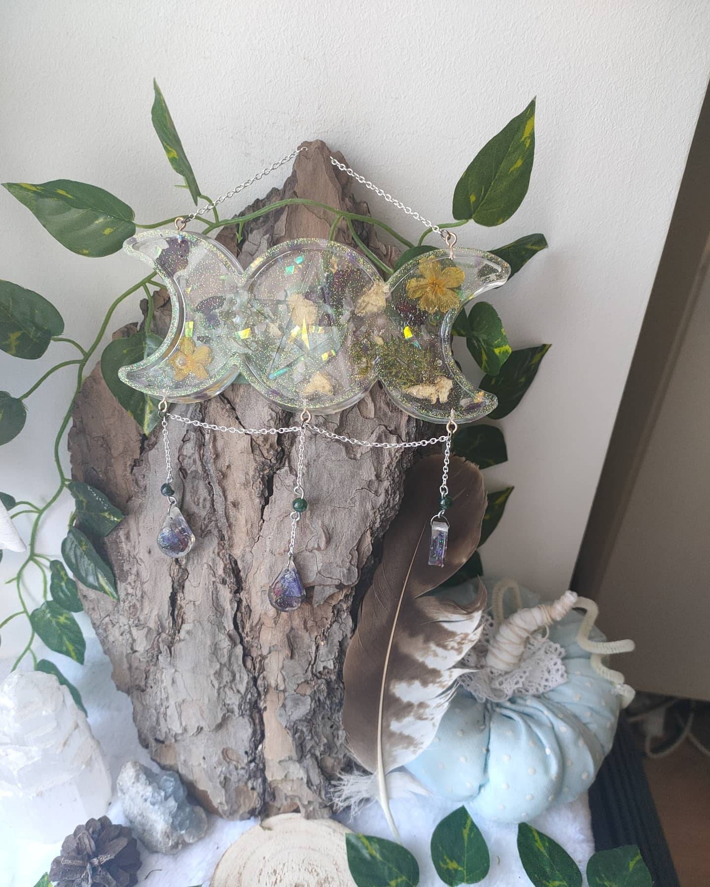 Décoration Murale Triple Fleurie