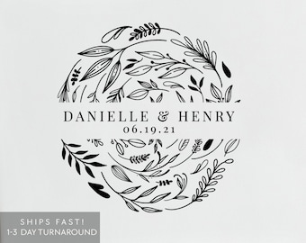 Wedding Stamp Personalized 50x50mm piano