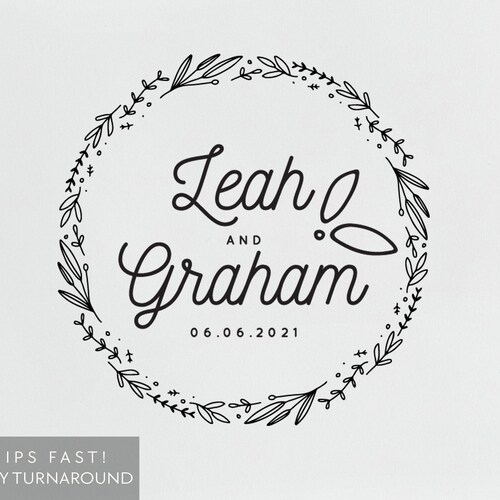 Monogram Stamp 29 Wooden or Selfinking Calligraphy Etsy