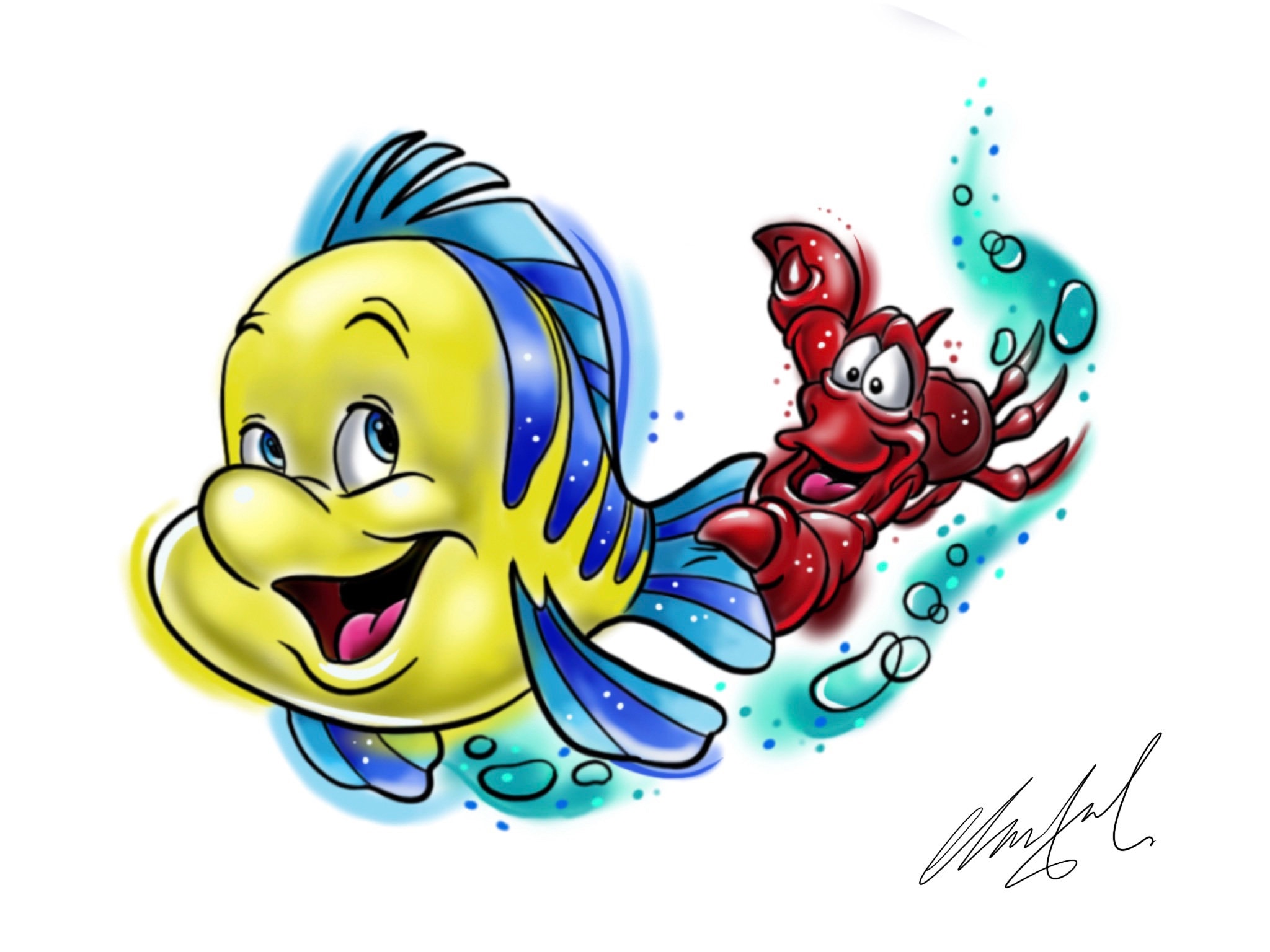 Flounder and Sebastian Etsy