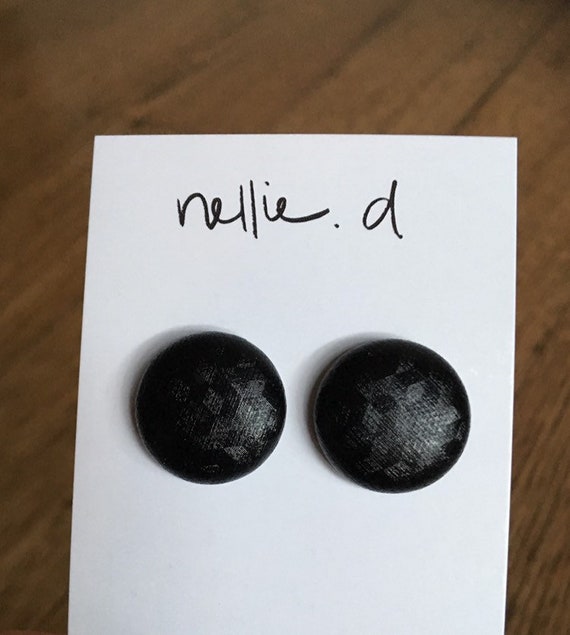 large black stud earrings