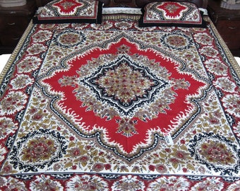 INDI BOHO Bed Sheet THROW 100% Cotton Bed Cover Ethnic Bedspread Handloom Cotton Yoga Picnic Blanket