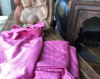 2 Indi Boho Pink Curtains, Curtain Panel Drapes, Tab Top Curtains, Bedroom Window Treatment, Living Room, Farmhouse Decor