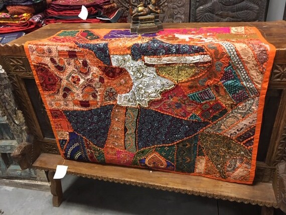 indian patchwork wall hanging