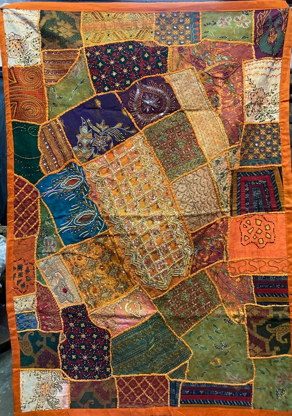 indian patchwork wall hanging