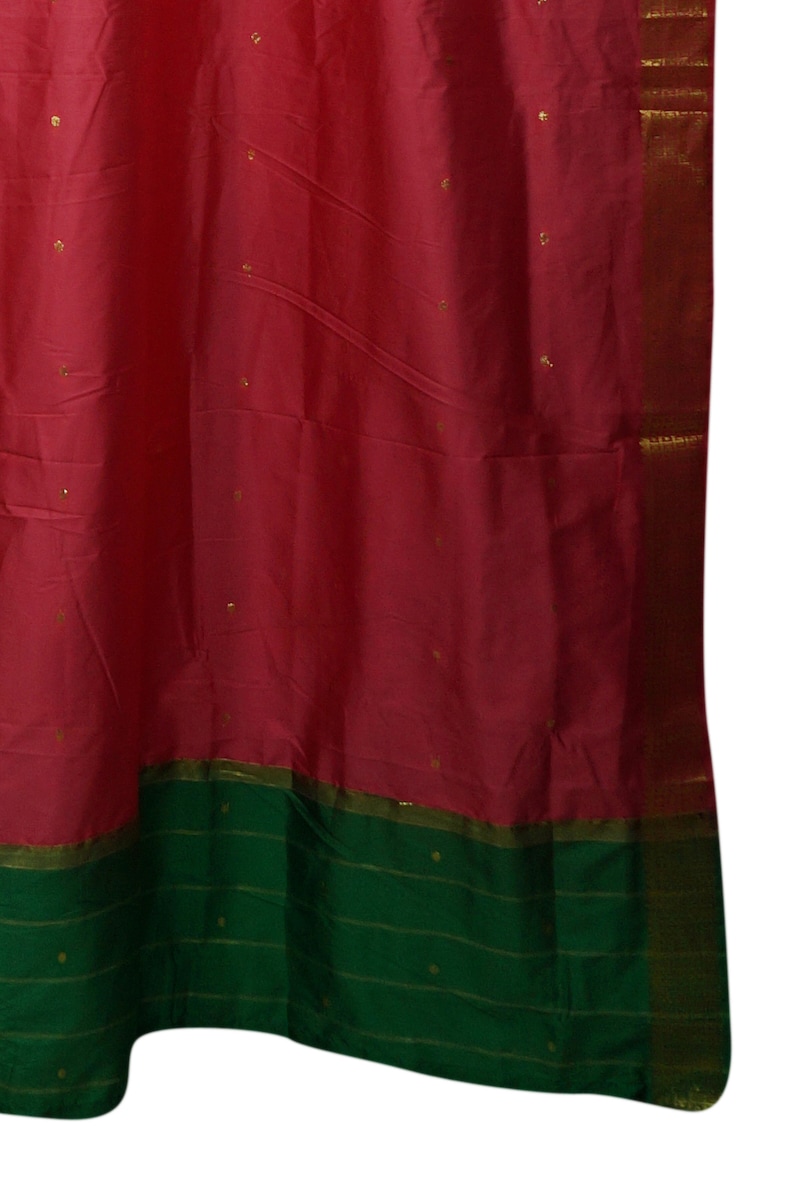 2 Red Sheer Sari Curtain Rod Pocket Panel Home Decor Door Draperies Room Decor 96X44