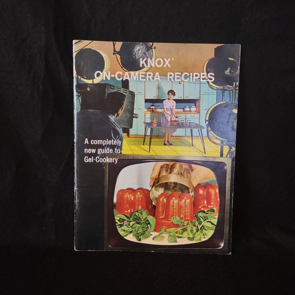1963 Knox On-Camera Recipes - A Completely New Guide to Gel Cookery - MCM Cookbook - Entertaining - Vintage Cooking