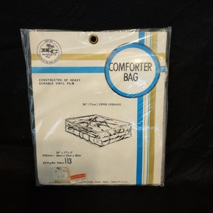 1960s K-C Products Company, INC NOS Comforter Bag In Original Sealed Package - Zipper Opening Style 113