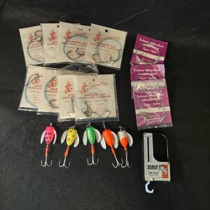 Vintage Fishing Tackle - Spin-N-Glo Lures - Zebco Fish Lure - Spinning & Mooching Leaders - Hooks - Trout Fishing - Salmon Fishing