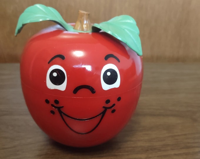 1972 Fisher Price Happy Apple - Roly-poly Chime Toy - Vintage Fisher ...