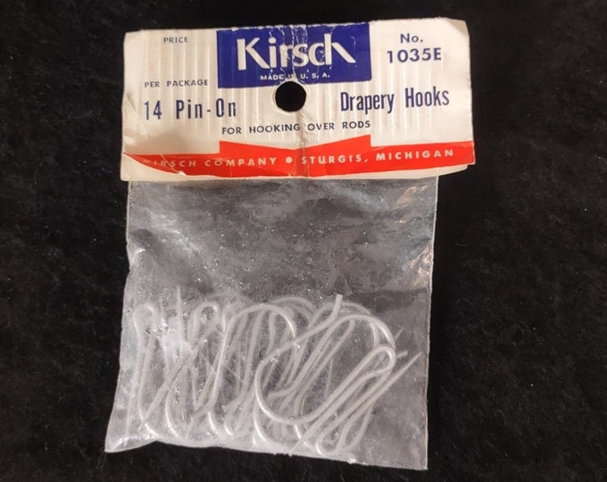 Vintage Kirsch Pinon Drapery Hooks Heavy Duty Pleated Curtains and