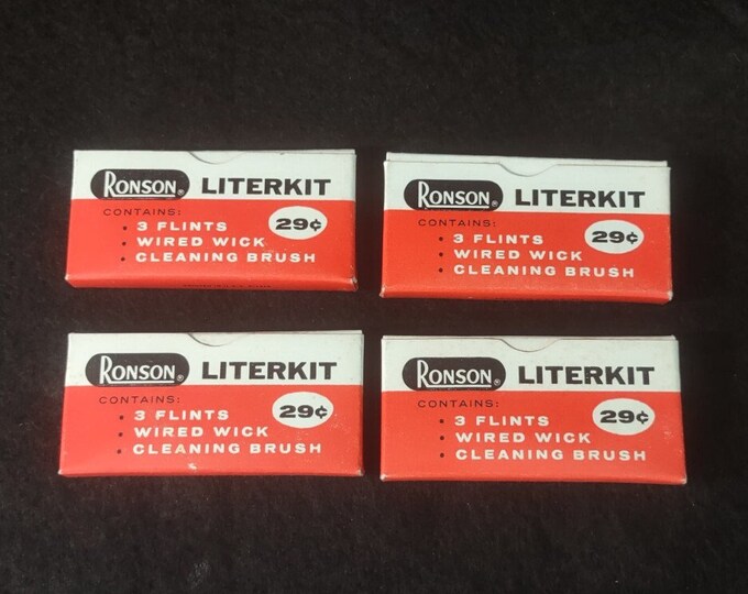 NOS 1960s Ronson Literkit Lighter Repair Kit in Original Package
