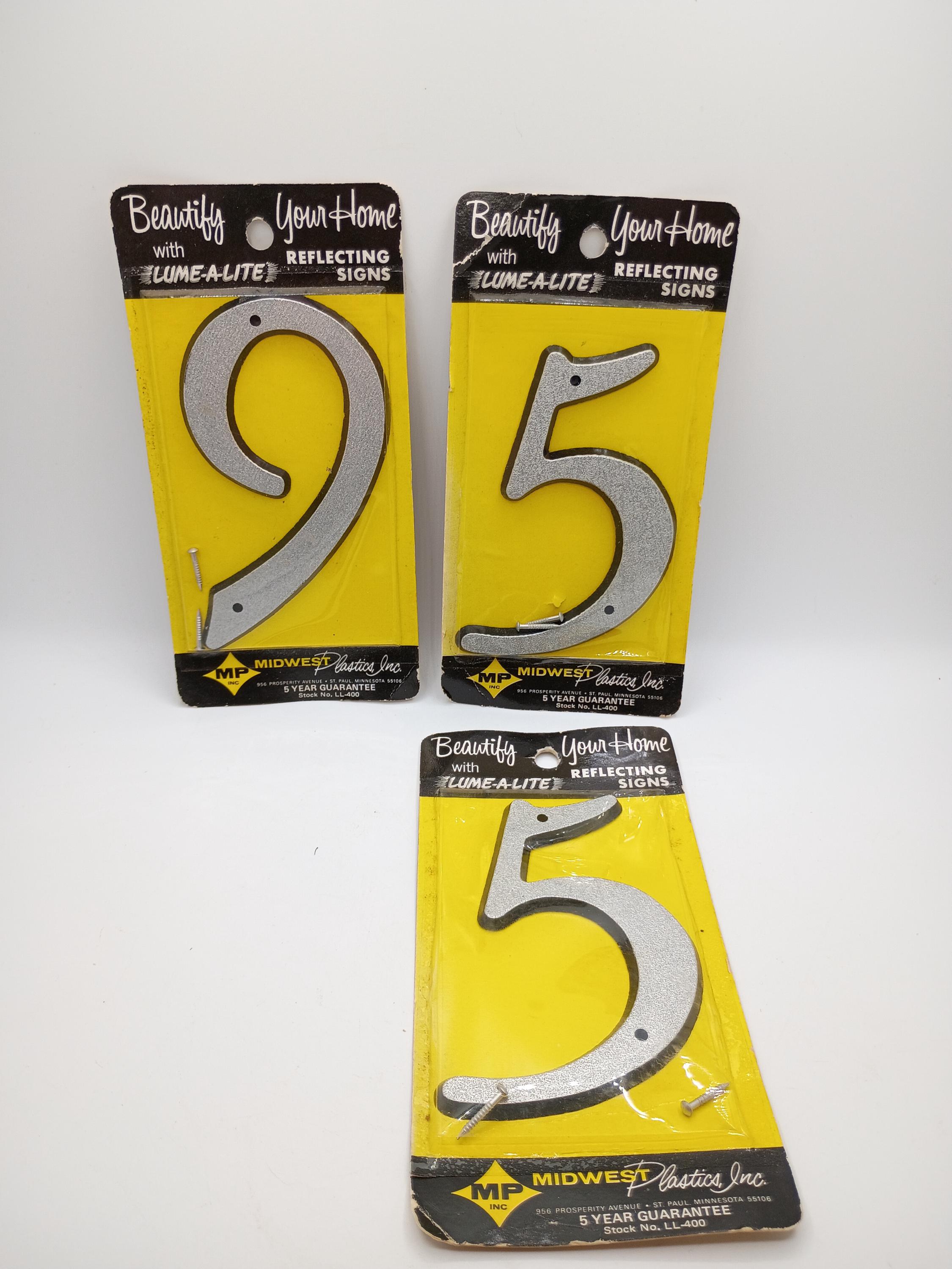 Vintage Reflective House Numbers - Reflective 1960s - Etsy