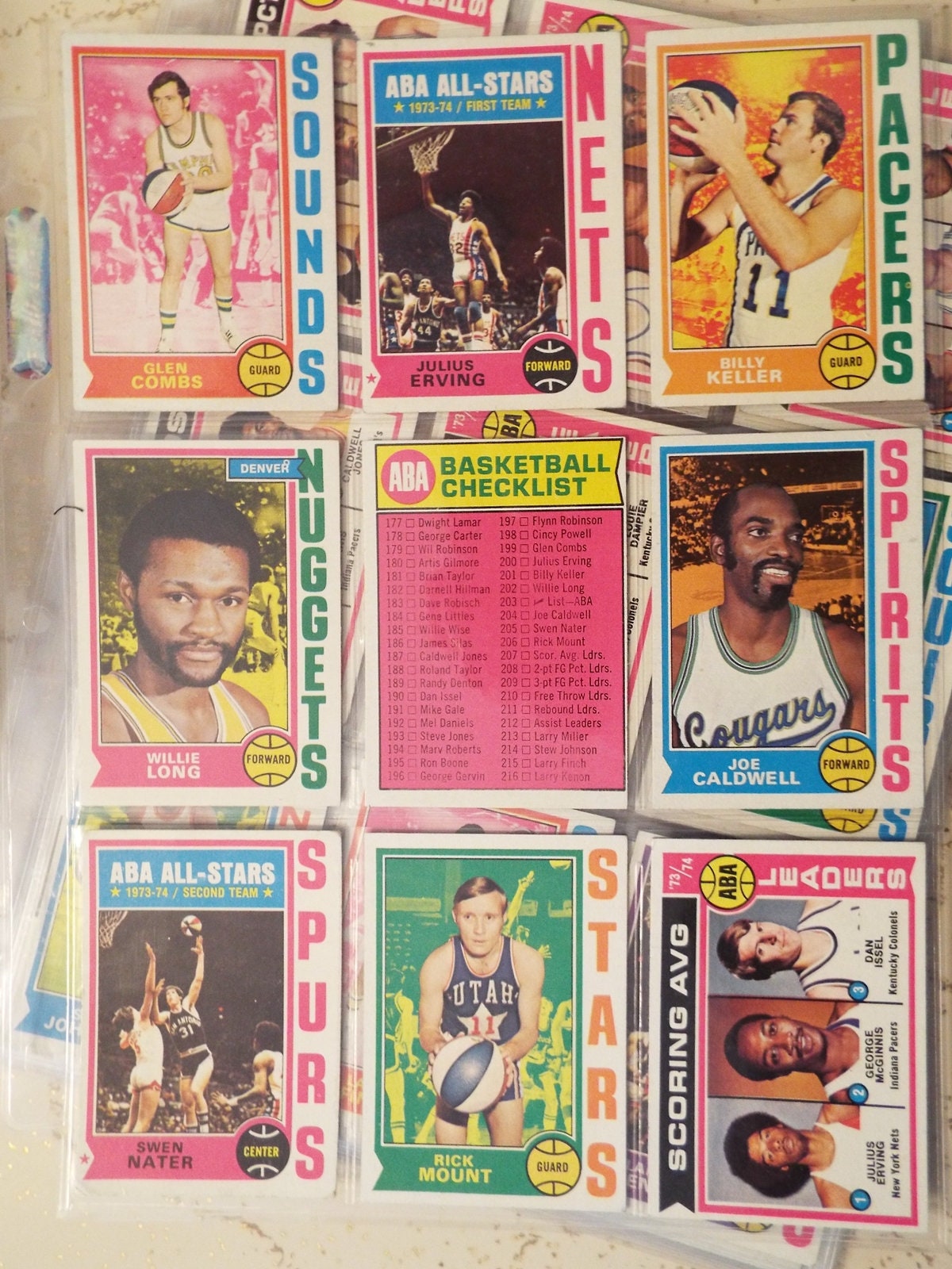 Vintage 1974 Topps Basketball Cards. Lot of 255 Cards. Etsy