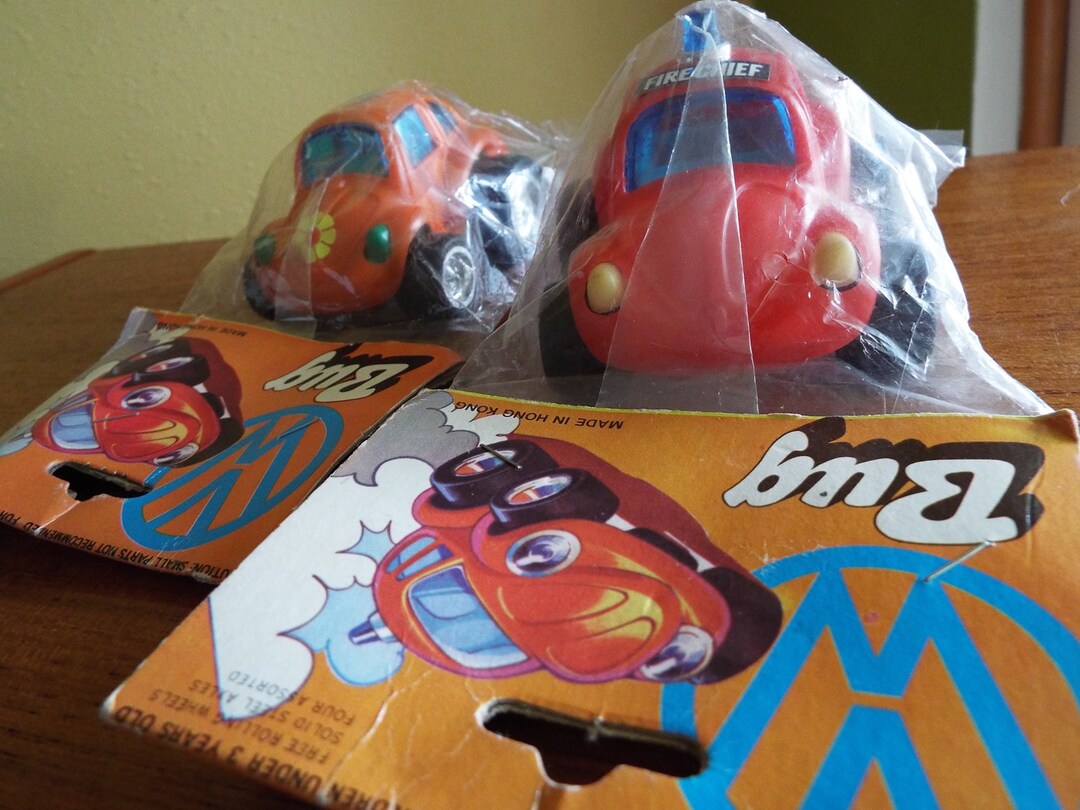 NOS 1980's VW Bug Plastic Toy Car -hong Kong. Plastic With Rolling ...