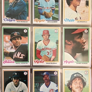 Vintage 1978 Topps baseball cards, lot of 131 cards.  Cards #133-#264.  Good - excellent condition.  Hall of Famers   Original owner.