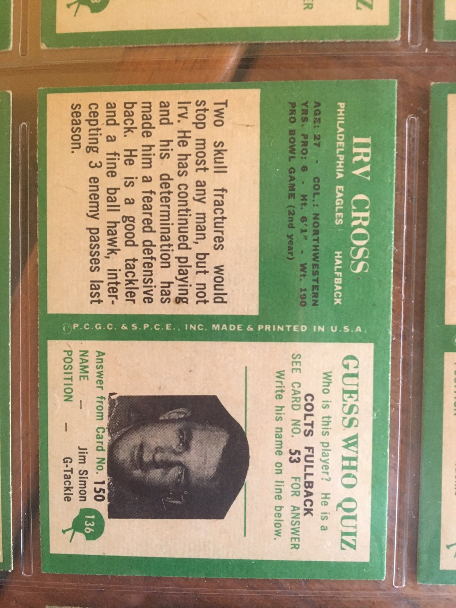 Vintage 1966 Philadelphia Football Cards. Lot of 8 Cards. - Etsy