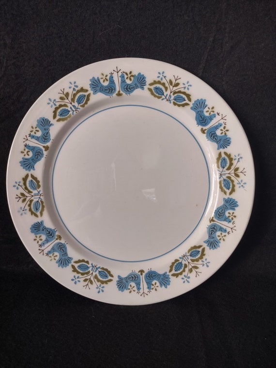 MCM Mikasa Mediterrania Blue Bird Platter: Mid Century Serving