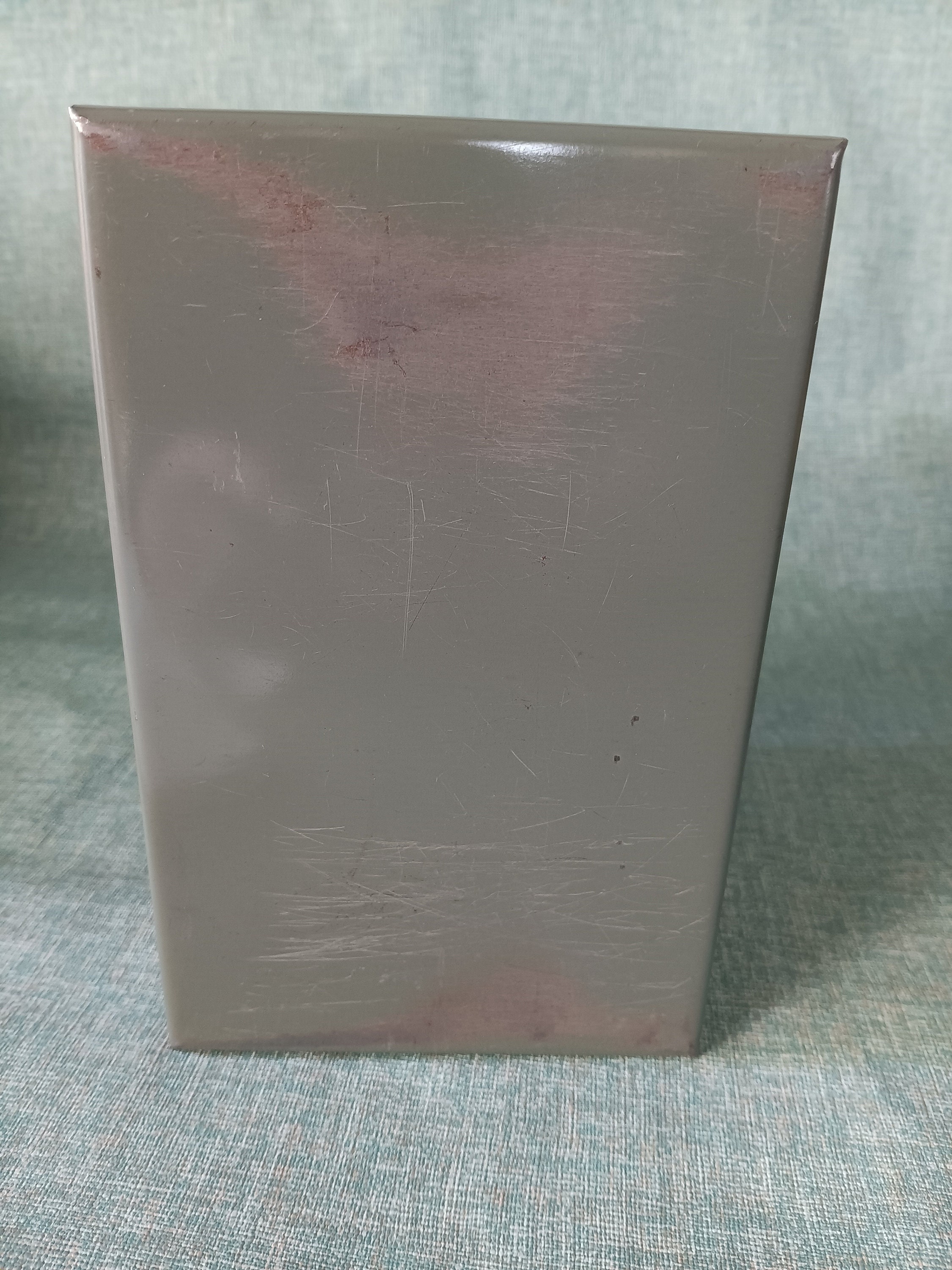 Industrial 4 X 6 Metal File Card Box With Retro Stickers -vintage ...