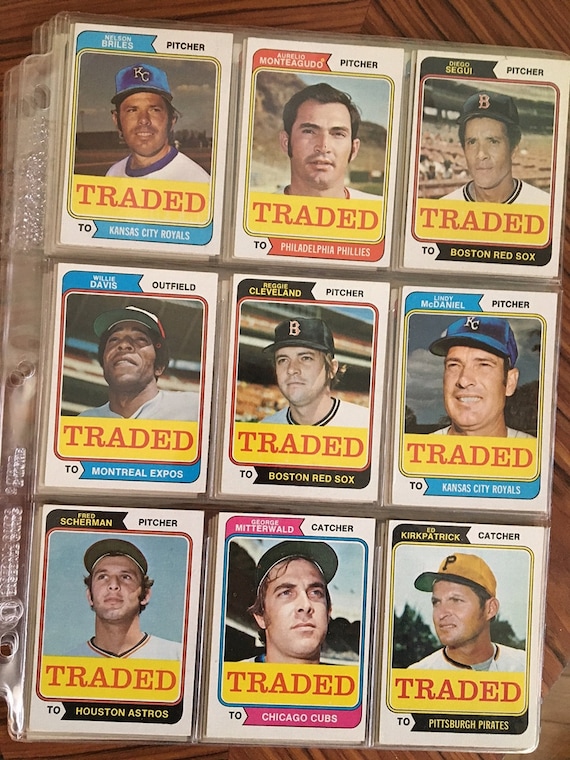 Vintage 1974 Topps Traded Baseball Card Set: Santo & Marichal