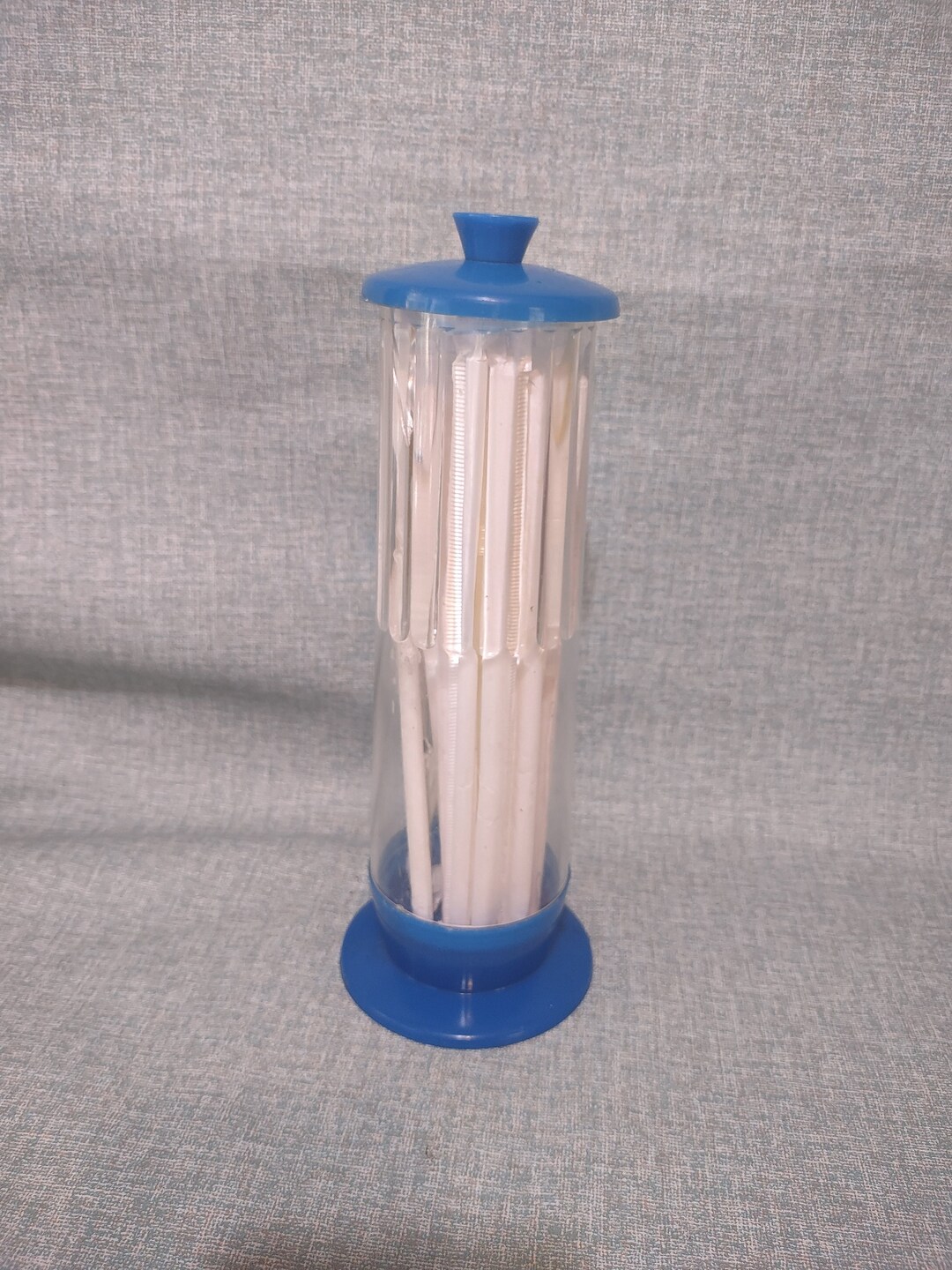 1960s Blue Plastic Straw Holder and Dispenser Made in Japan Etsy