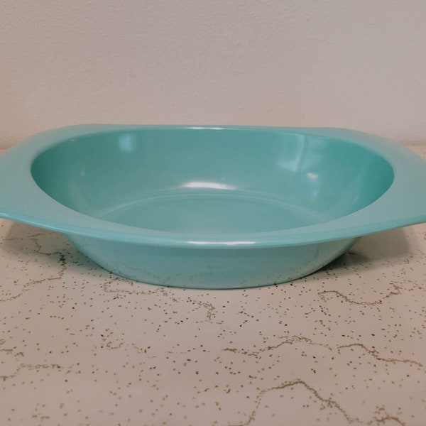 Prolon Ware Melmac Oval Serving Dish - Turquoise Bowl - Turquoise Prolon Ware - 1960s - Vintage Serving Dish - Bowl