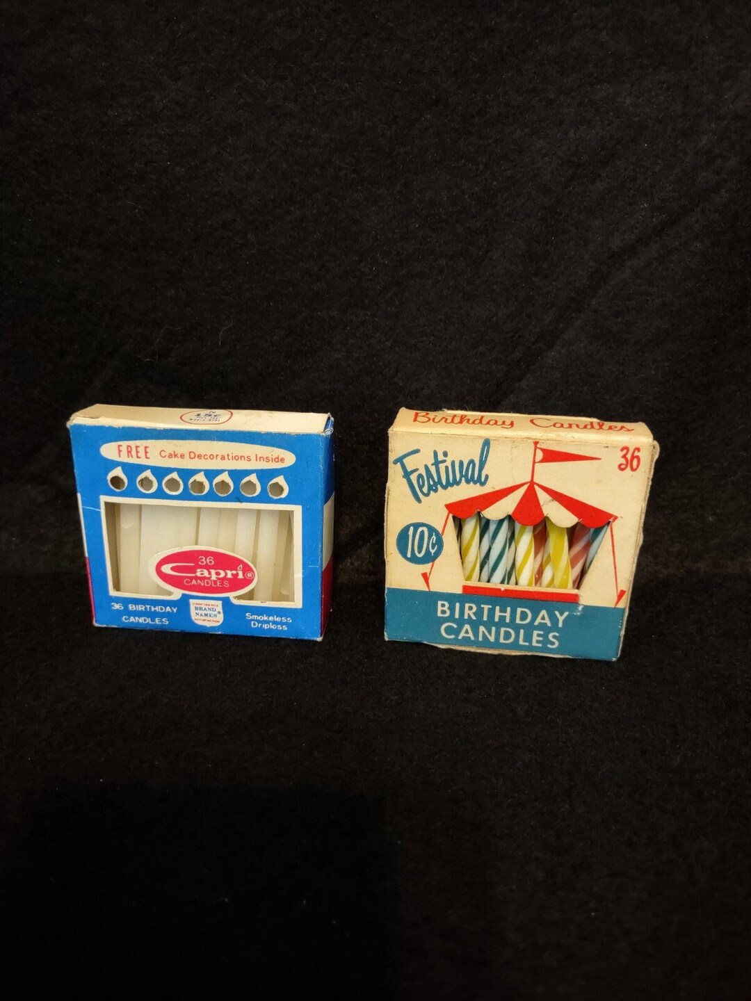 Vintage Birthday Candles in Original Box Festival Candles by Gurley