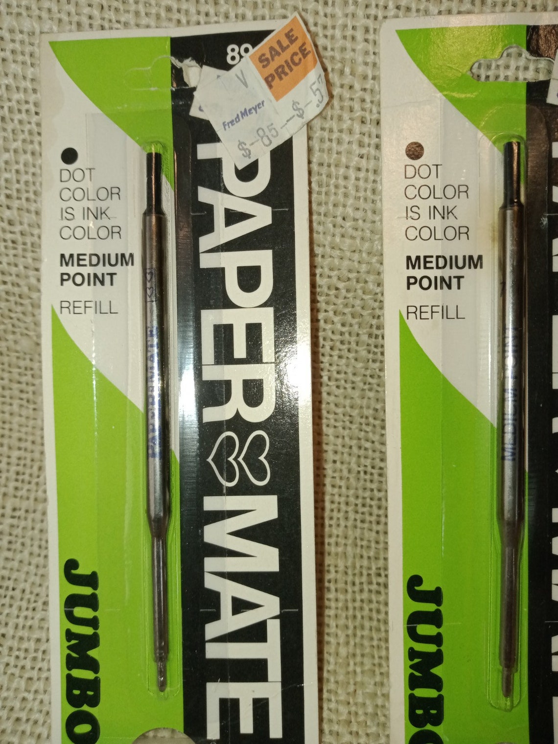 Set of 3 Paper Mate Jumbo Ink Refills in Original Pkg Medium Etsy