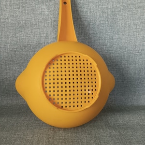 Yellow Vintage Tupperware Kitchen Strainer - Small Yellow Colander Tupperware