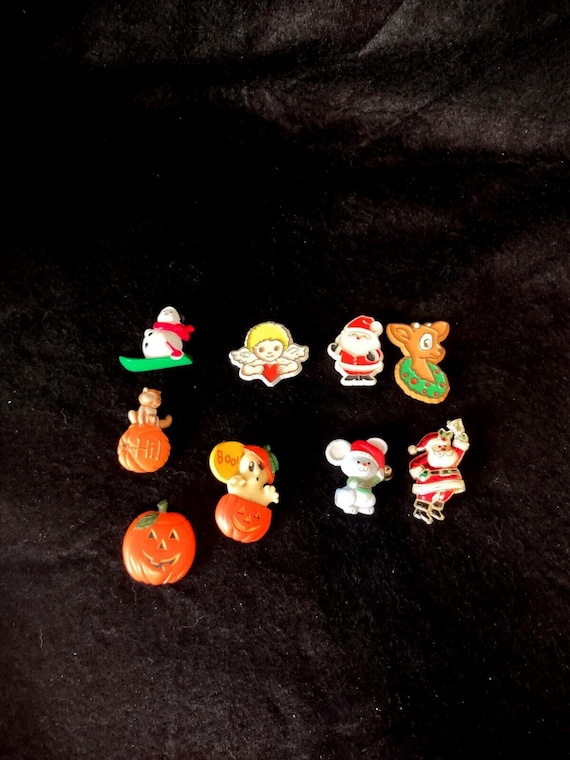 Vintage Halloween Christmas Pin Brooch: 1970s-80s Avon, Hallmark, American Greetings