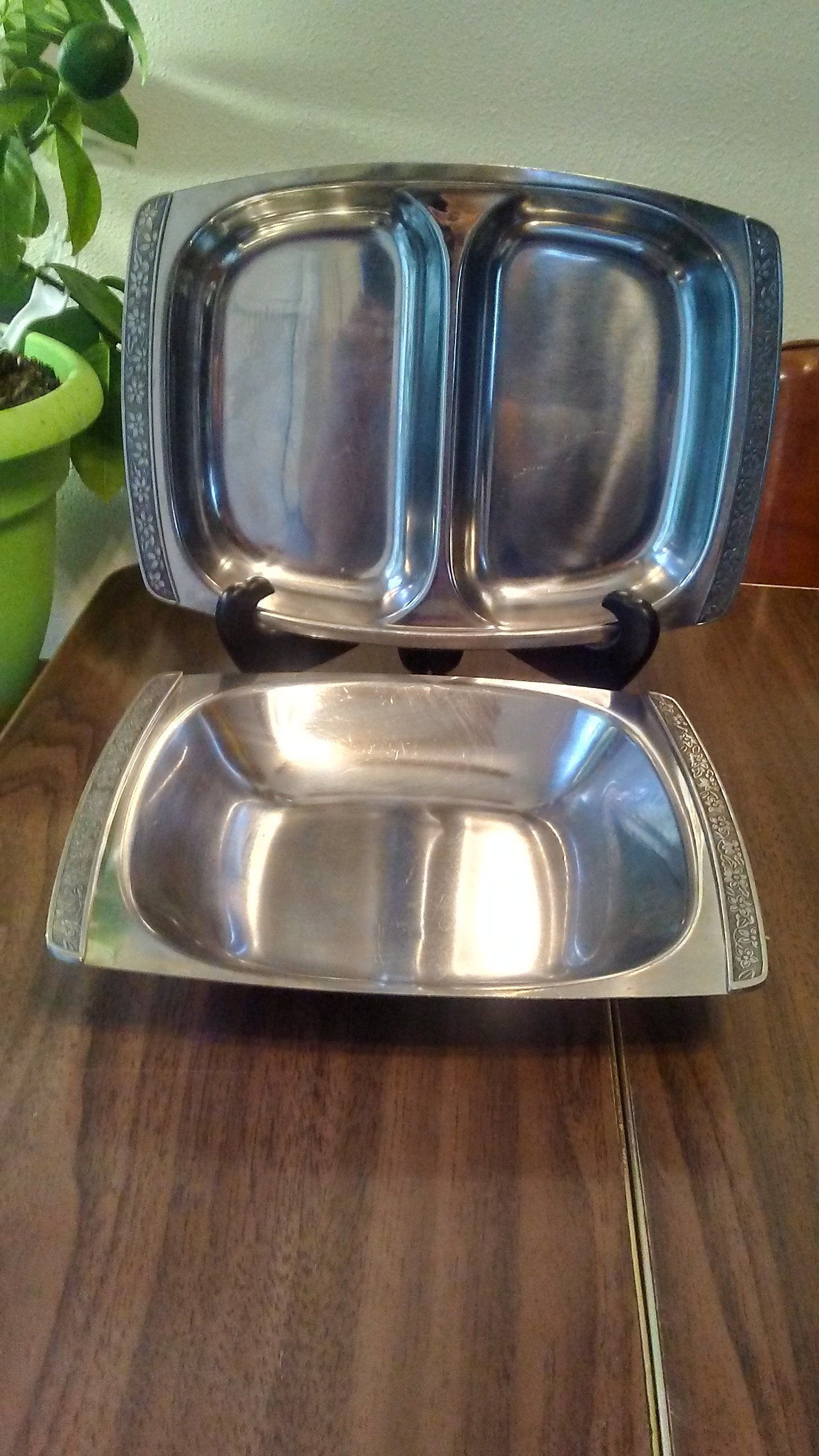 Set of 2 Mid Century Stainless Steel Japan Serving Dishes - Etsy