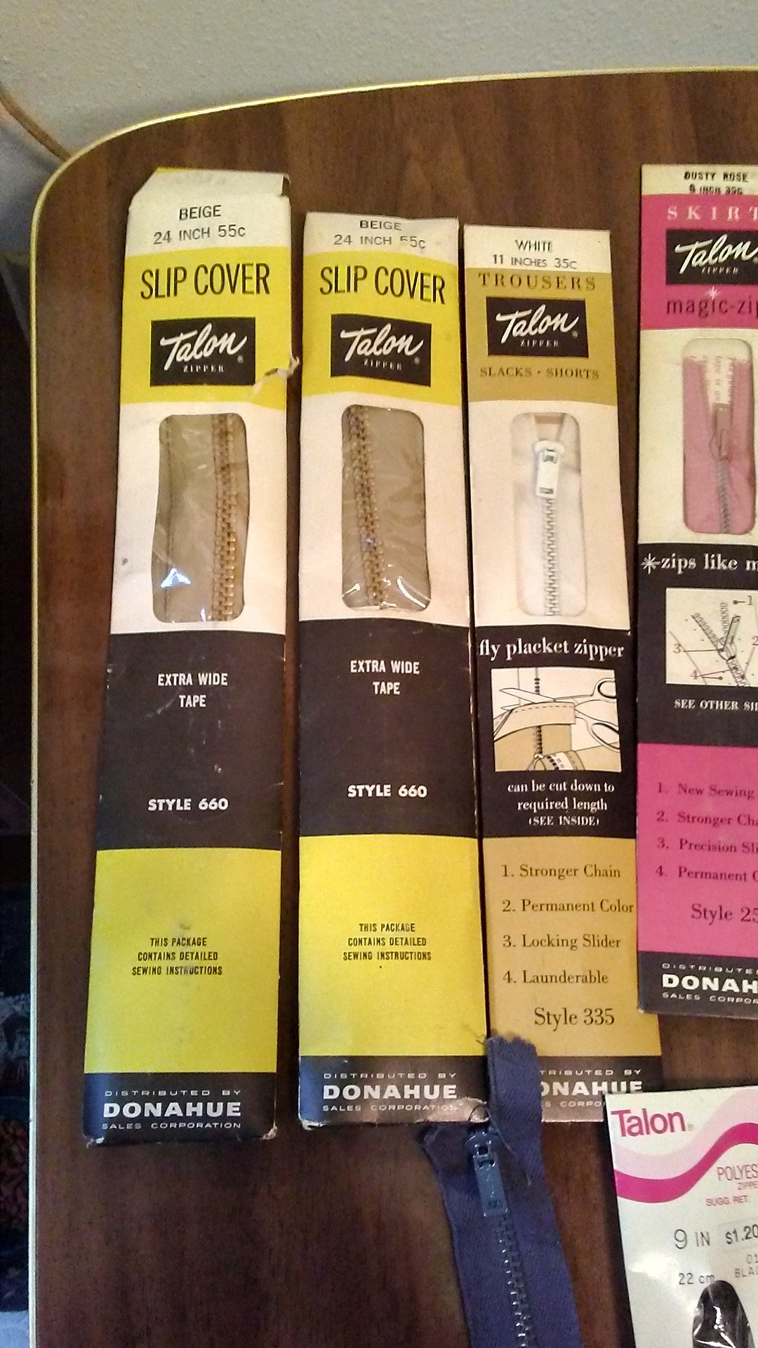 Vintage Talon Zippers and A Few More Mostly 1950s and 1960s Lot of 8